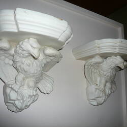 Corbels - Mantlepiece, Eagle Motif, Alabaster, (Pair), The Uplands, Kinglake, circa 1910