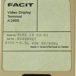 Video Display Terminal - McDonnell Douglas, Graphics Workstation, Unigraphics 11, circa 1984