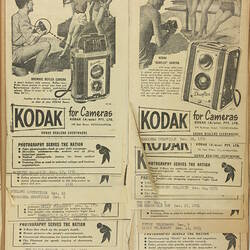 Scrapbook - Kodak Australasia Pty Ltd, Advertising Clippings, Abbotsford, 1949-1952