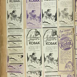 Scrapbook - Kodak Australasia Pty Ltd, Advertising Clippings, 'Scouting and Hobby Papers', Sydney, 1937-1957