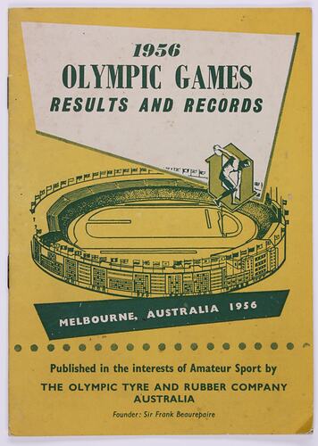 Booklet - '1956 Olympic Games Results & Records', 1956
