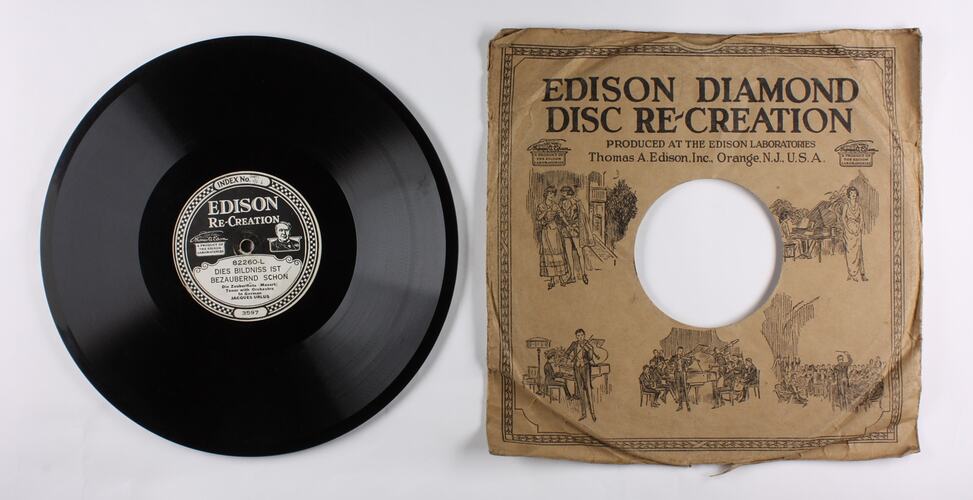 Disc Recording - Edison, Double-Sided, 'Das Bildniss Ist Bezaubernd Schon' & 'Recha, Als Gott Dich Einst Zur Tochter Mir Gegeben', 1919-1929