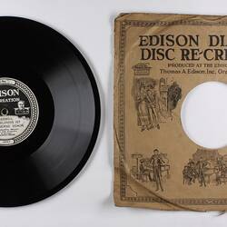 Disc Recording - Edison, Double-Sided, 'Das Bildniss Ist Bezaubernd Schon' & 'Recha, Als Gott Dich Einst Zur Tochter Mir Gegeben', 1919-1929