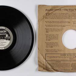 Disc Recording - Edison, Double-Sided, 'The Last Rose of Summer' and 'O Divine Redeemer!', 1919-1929