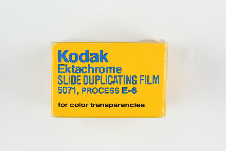 Film box printed with product details.