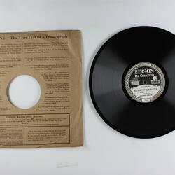 Disc Recording - Edison, Double-Sided, 'Allmächt'ger Vater' & 'Standchen', 1923-29