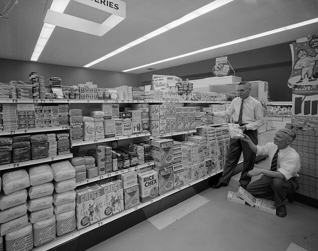 Grocery Store Shelving, Mutual Supermarket, Toorak, Victoria, 11 Nov 1959