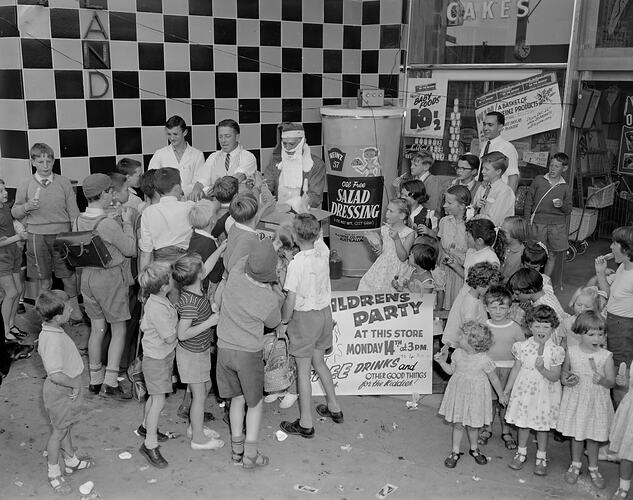Children at a Grocery Store Christmas Party, North Balwyn, Victoria, 14 Dec 1959