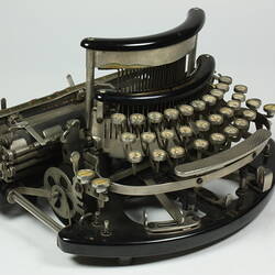 Front view of typewriter.