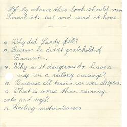 Document - Margaret Roper, Addressed to Dorothy Howard, Transcriptions of Several Riddles, 1954-1955