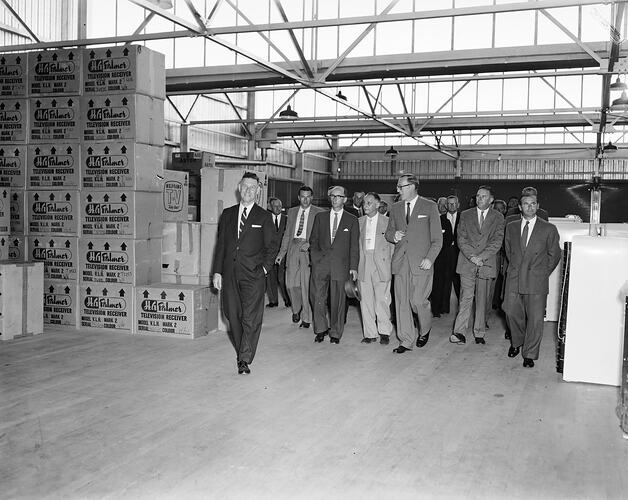H.G. Palmer Co, Group on Factory Tour, Moorabbin, Victoria, 14 Jan 1960