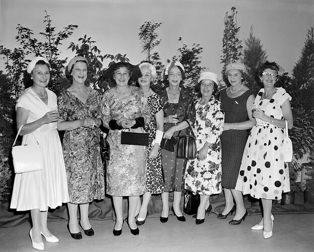Group of Women at the Prudential Building Opening, Melbourne, 09 Feb 1960
