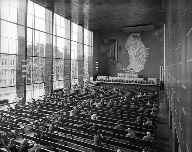 Congress of Scientific Management, Wilson Hall Interior, Melbourne, 04 Mar 1960