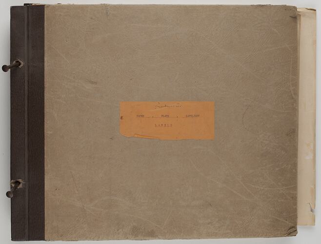 Scrapbook Page - Kodak Australasia Pty Ltd, Labels, 'Paper, Plate, Safelight Labels', Rochester, 1950-1962