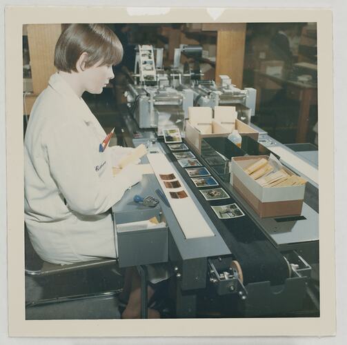 Worker Checking Kodacolor Prints, Kodak Factory, Coburg, circa 1960s