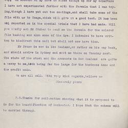 Letter - Thomas Baker to George Eastman, 25 Mar 1911