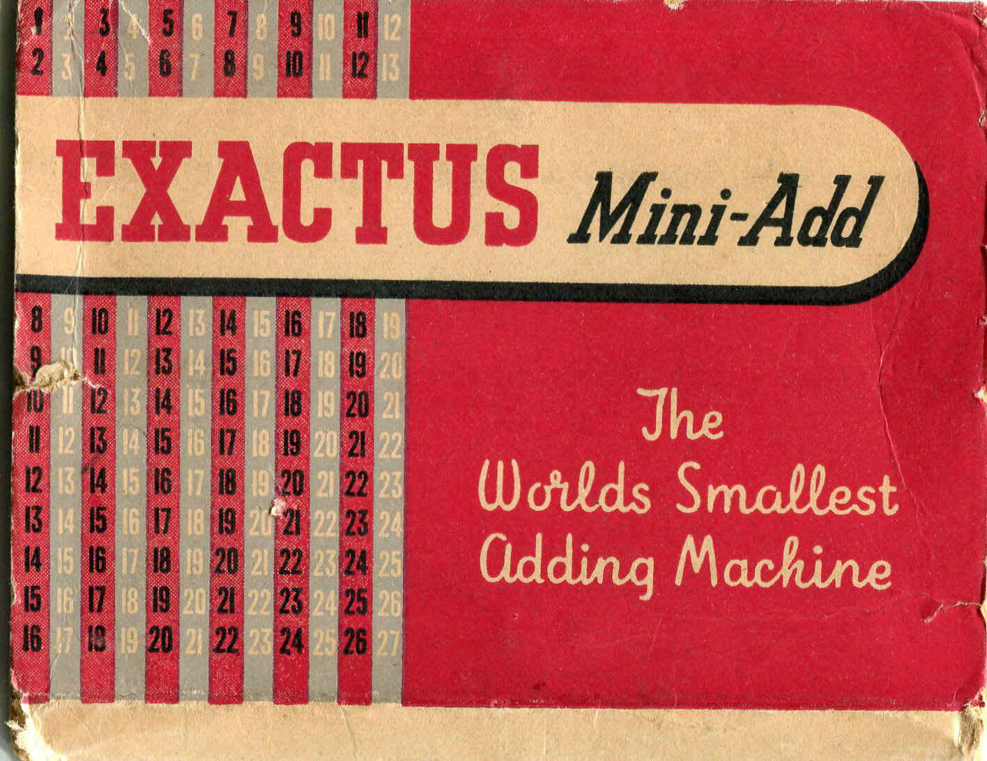 Calculator - Exactus Mini-Add, Pocket Model, circa 1950