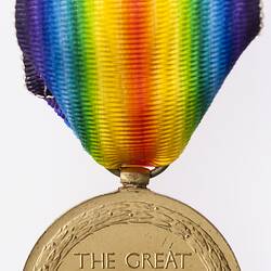Medal - Victory Medal 1914-1919, Great Britain, Private A.R. Davidson, 1919 - Reverse