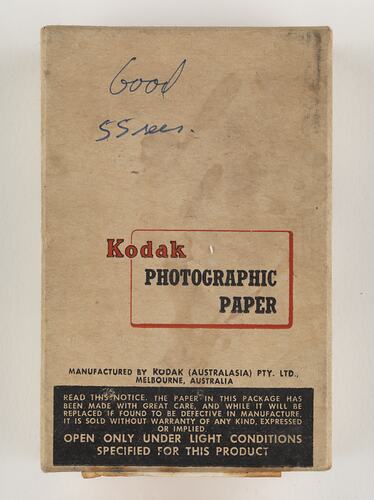Photographic Paper - Kodak Australasia Pty Ltd, 'Velox Single Weight F.2', circa 1940s