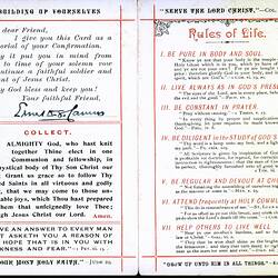 Sacrament Card - Church of England Sunday School Institute, London, 1908-1909