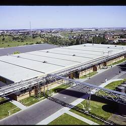 Slide - Kodak Australasia Pty Ltd, Elevated View of Engineering Workshops, Building 12, Coburg, 1972