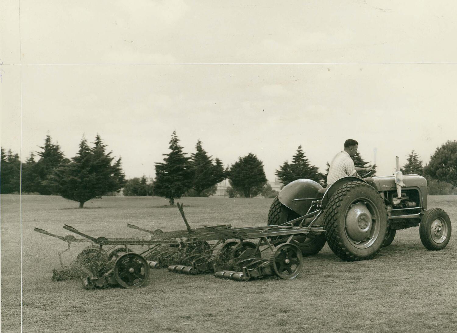 Photograph Massey Ferguson Mower And Tractor Circa 1960