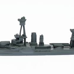 Grey ship model. Profile.