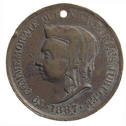 Medal - Golden Jubilee of Queen Victoria, Ballarat Savings Bank, Victoria, Australia, 1887