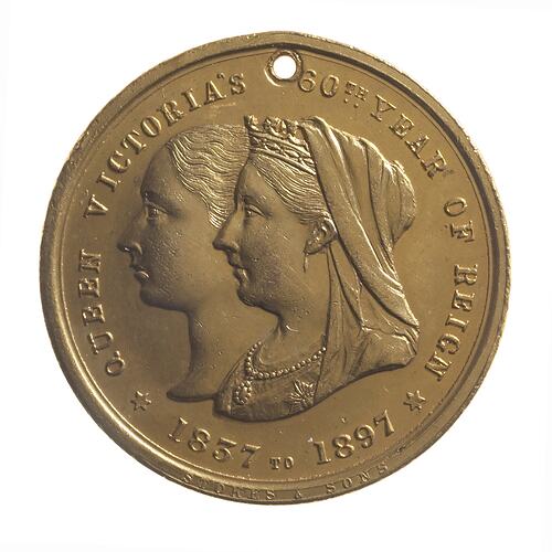 Medal - Diamond Jubilee of Queen Victoria, City of Melbourne, Victoria, Australia, 1897