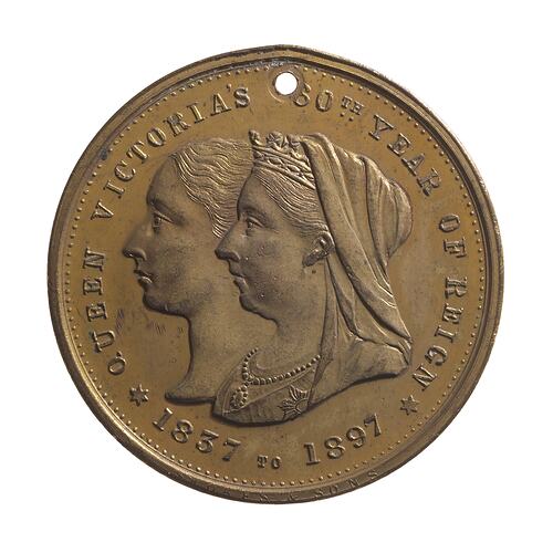 Medal - Diamond Jubilee of Queen Victoria, Shire of East Loddon, Victoria, Australia, 1897