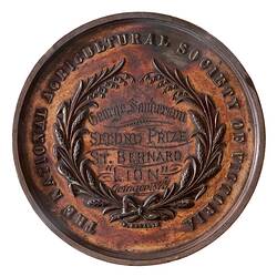 Medal - National Agricultural Society of Victoria Bronze Prize, 1873