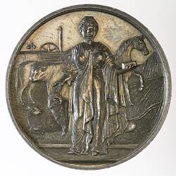 Medal - National Agricultural Society of Victoria Silver Prize, 1888 - 89 AD