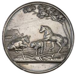 Medal - Port Phillip Farmers Society Silver Prize, 1858 AD