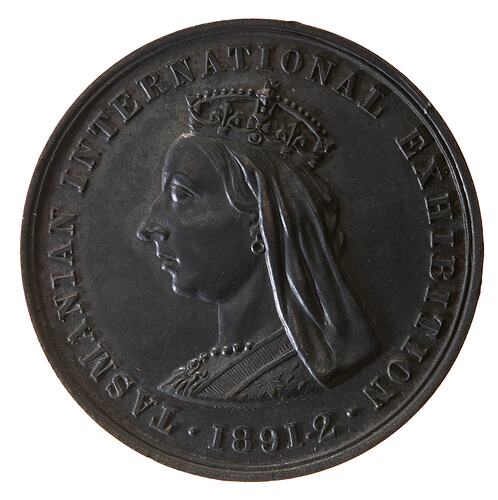 Medal - Tasmanian International Exhibition 1891 - 92 Silver Prize, 1891 - 1892 AD