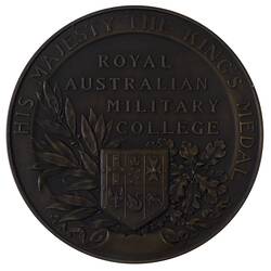 Medal - Royal Australian Military College His Majesty the Kings, c. 1920 AD