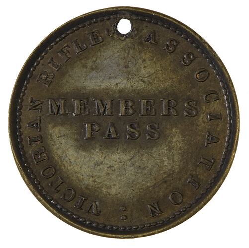 Members Pass - Victorian Rifle Association,pre 1893 AD