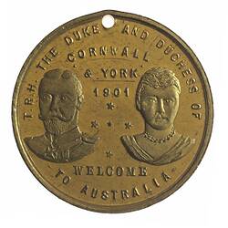 Medal - Visit of Duke and Dutchess of Cornwall and York, 1901 AD
