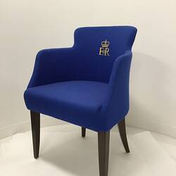 Chair - Blue, 'ER II', HRH Queen Elizabeth II, Melbourne Commonwealth Games, 2006