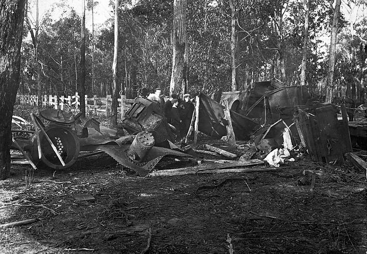 Locomotive boiler explosion, Mullungdung, circa 1915.