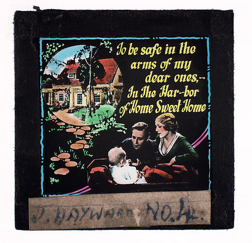 Lantern Slide - 'Home Sweet Home'
