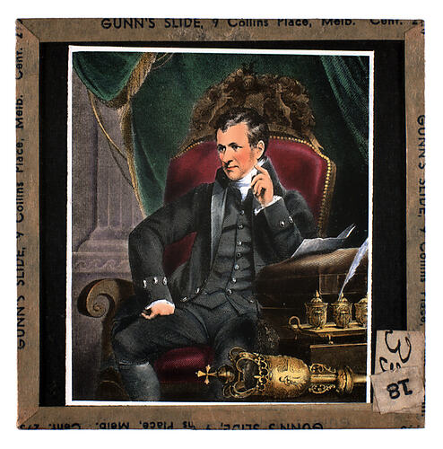 Lantern Slide - Universal Opportunity League, Male Portrait