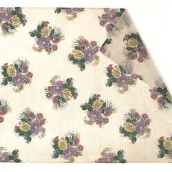 Fabric Remnant - Nylon, Floral, circa 1950-1975