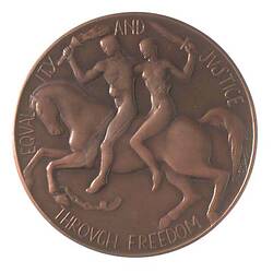 Medal - Centenary of Government of Victoria & the Discovery of Gold, Australia, 1951