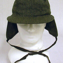Ski Cap - Commonwealth Government Clothing Factory, Green Gabtwist, 1958