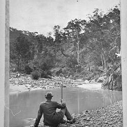 Photograph - 'On the Lerderderg', by A.J. Campbell, Lerderderg River, Victoria, 1895