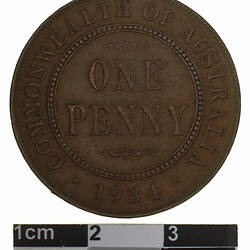 Coin - 1 Penny, Australia, 1934