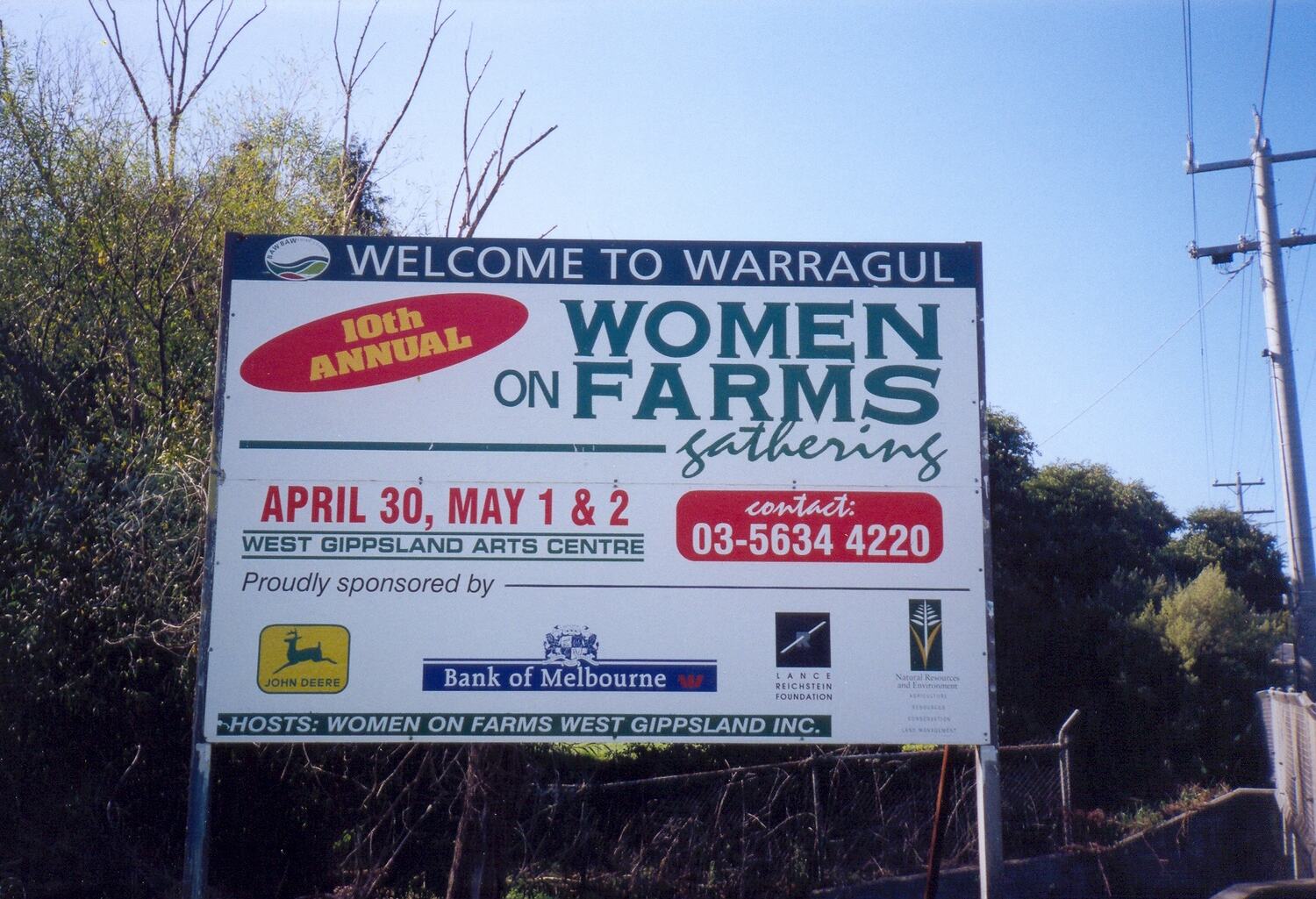 Digital Photograph Advertisement Board, Women on Farms Gathering