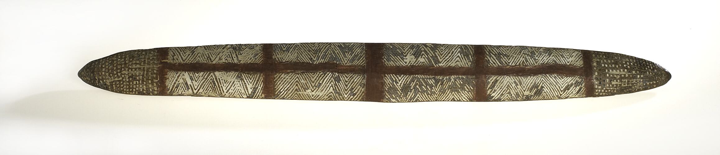 Incised wooden shield, Victoria