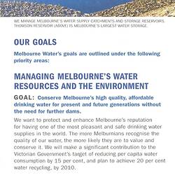 Brochure - 'Making Melbourne the world's most water-sensitive city', Melbourne Water, October 2003