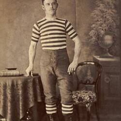 Man in Hotham Football Club Uniform, Hotham, 1879